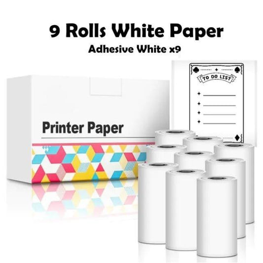 9 Rolls Adhesive White